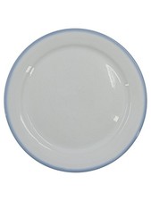 Sottopiatto Bianco Bordo Blu Ceramica 19 cm Classico