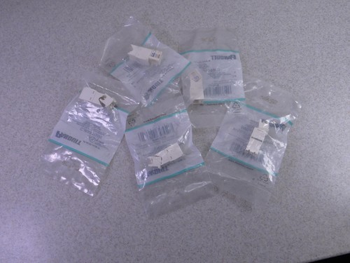 5x GENIUNE Panduit CJ688TGIW Cat6 Mini-Com Jack Module, Off-White - Afbeelding 8 van 8