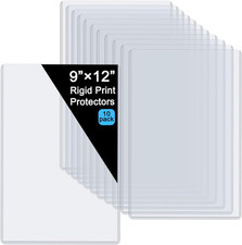 9" x 12" Hard Plastic Sheet Protectors, Clear Certificate Document Holders, Wa