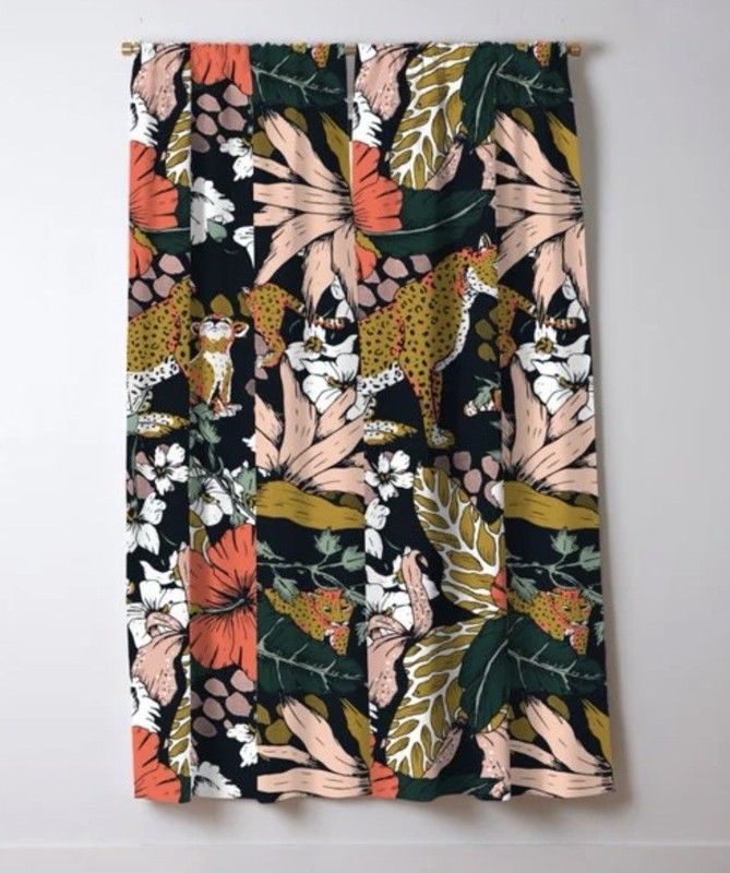 Society6 Animal Print Jungle Blackout Window Curtains 2 panels  Eclectic 50x84
