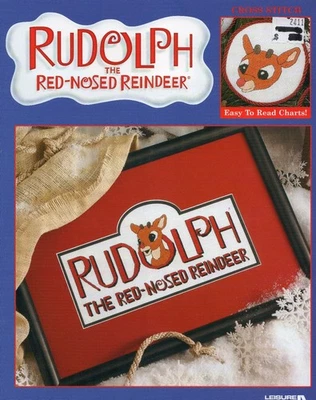 LEISURE ARTS Rudolph the Red Nosed Reindeer Cross Stitch Booklet