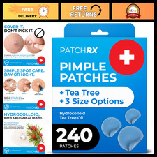 Hydrocolloid Acne Patches with Tea Tree Oil - 240 Pimple Stickers for Face