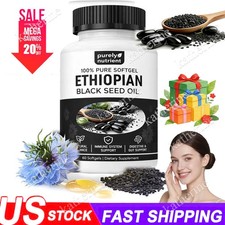 Ethiopian Black Seed Oil Softgels 4.64 Thymoquinone  Non-Gmo, Gluten-Free,60