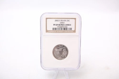2002-S Silver Ohio State Quarter PF 69 Ultra Cameo - NGC