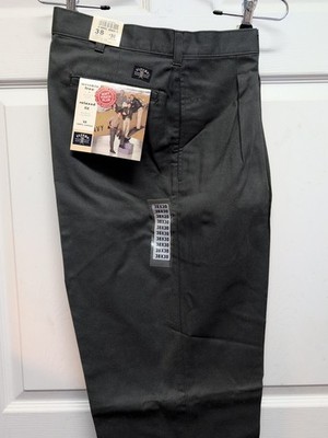 Vintage NWT Flyers Men's Green  Pants 90s Size 38X30  Relaxed Fit Wrinkle Free 