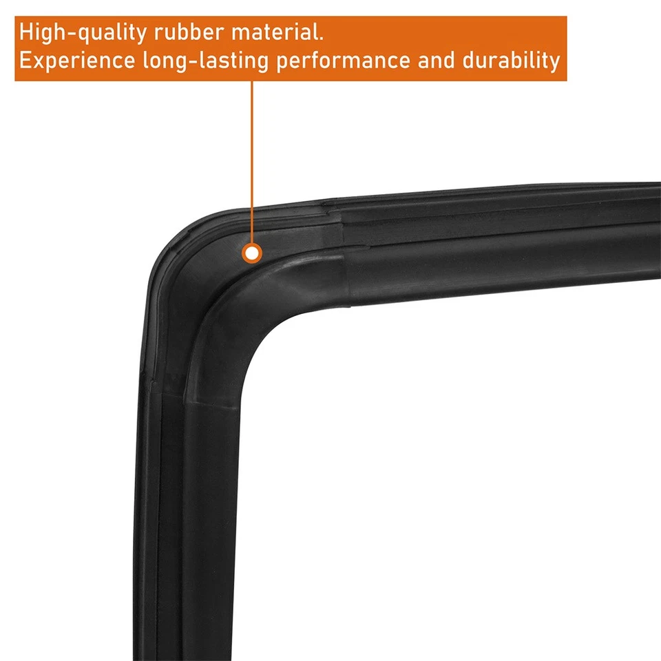 Canal de funcionamiento de vidrio delantero resistente al clima ajuste lateral del pasajero 07-18 Jeep Wrangler JK Foto 3 de 4