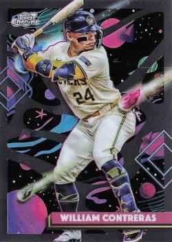 William Contreras 2025 Topps Chrome Cosmic #171 Milwaukee Brewers