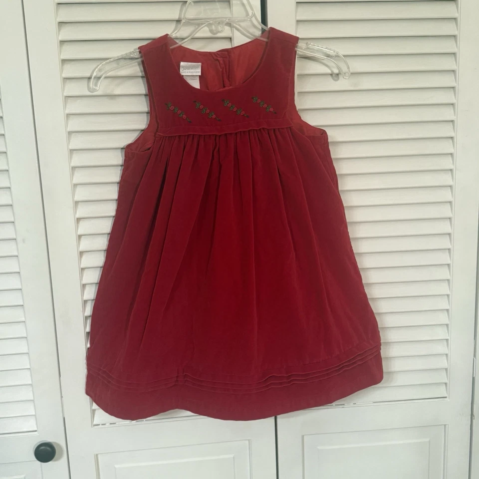 Vestido Samara Niña Fiesta Navidad Bordado Flores Terciopelo Sensación Talla 5 Foto 2 de 4