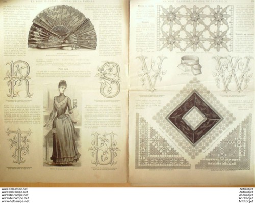 La Mode illustree 1888 # 30 & son Patron with Pattern - Imagen 4 de 4