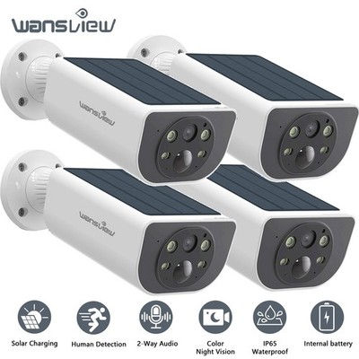 Wansview Solar Battery Powered Wireless Security Camera System WiFi Outdoor Home