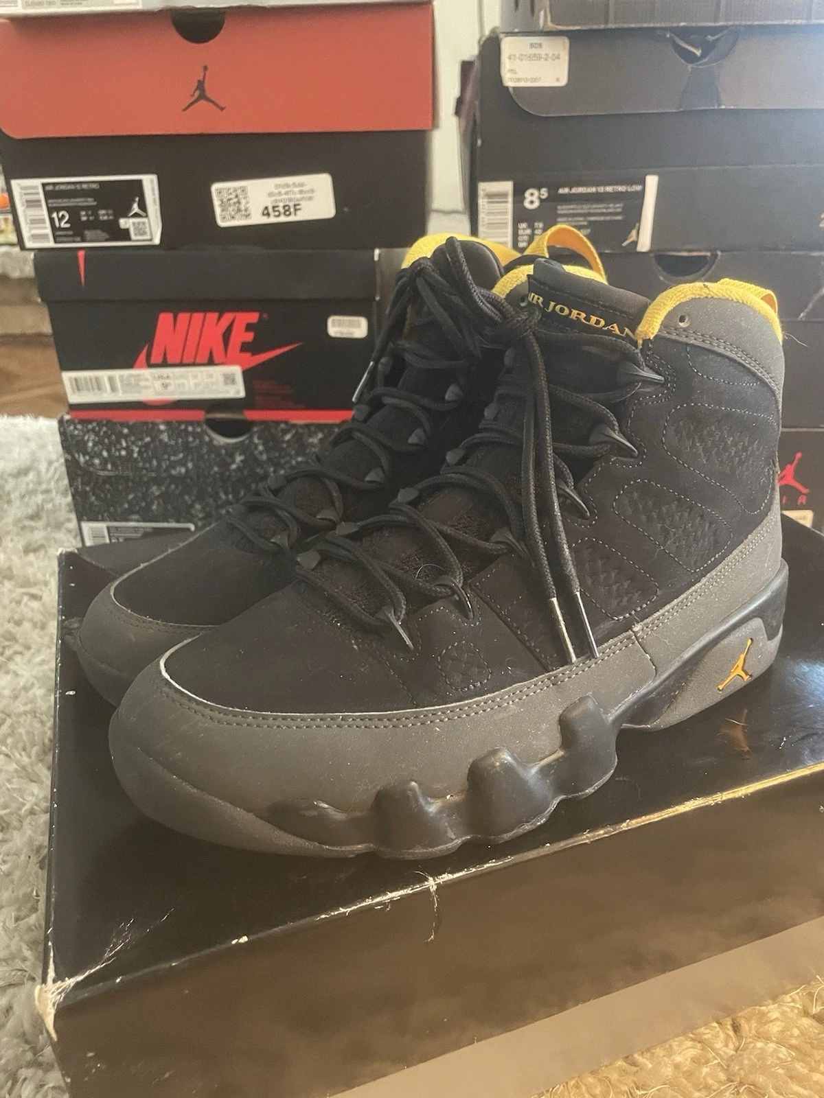 Taglia 7 5 Jordan 9 Retro Nero