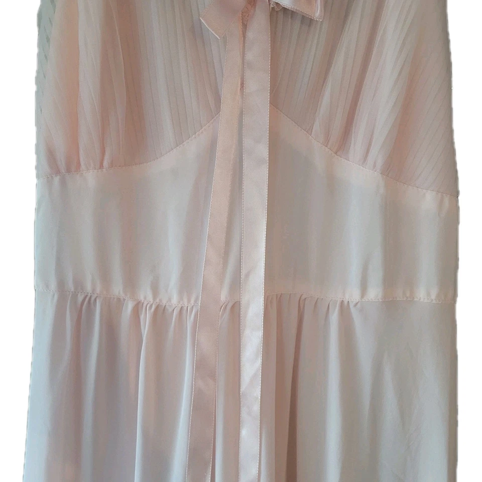 Camisón Babydoll Coqueta Vintage Años 60-70 Hecho a Mano Romántico Encaje Talla 38 Rosa Foto 3 de 4