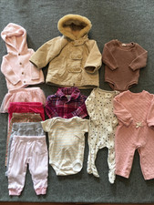 Baby Girl 6-9 Month Clothing Bulk Lot 12x Pieces Winter Organic Corduroy Quilted