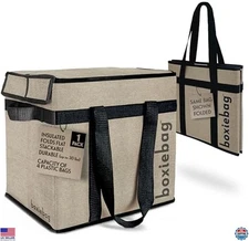 Premium Collapsible Insulated Grocery Tote - Heavy-Duty, Stackable, 1 Pack,
