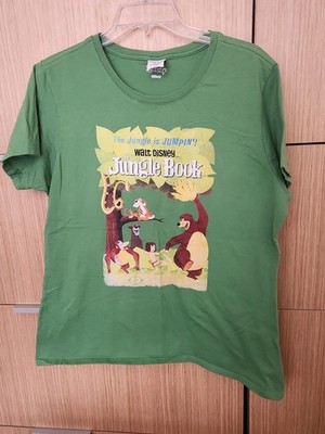 Disney Vintage Women's Green T-Shirt ''The Jungle Book'' Size XL