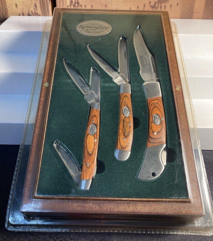 Remington 3 Piece Knife Set Sportsman Series Knives 2007 Limited Edition NEW NIB