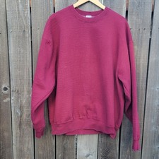 Vintage Munsingwear Super Cotton Sweatshirt XL Solid Maroon Made in USA 90s