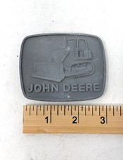 Vintage John Deere Silver Tone Belt Buckle, Deere and Co