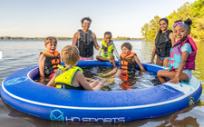 HO sports Mini Oasis 8  Inflatable Water Ring, Float, island, raft, lake, tube.