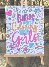 Bible Verse Coloring Book for Girls 35 Color Pages of Lettering