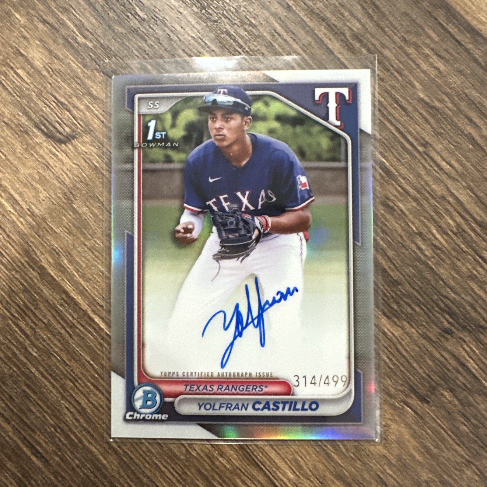2024 Bowman Chrome Yolfran Castillo Refractor Auto 1st Bowman /499