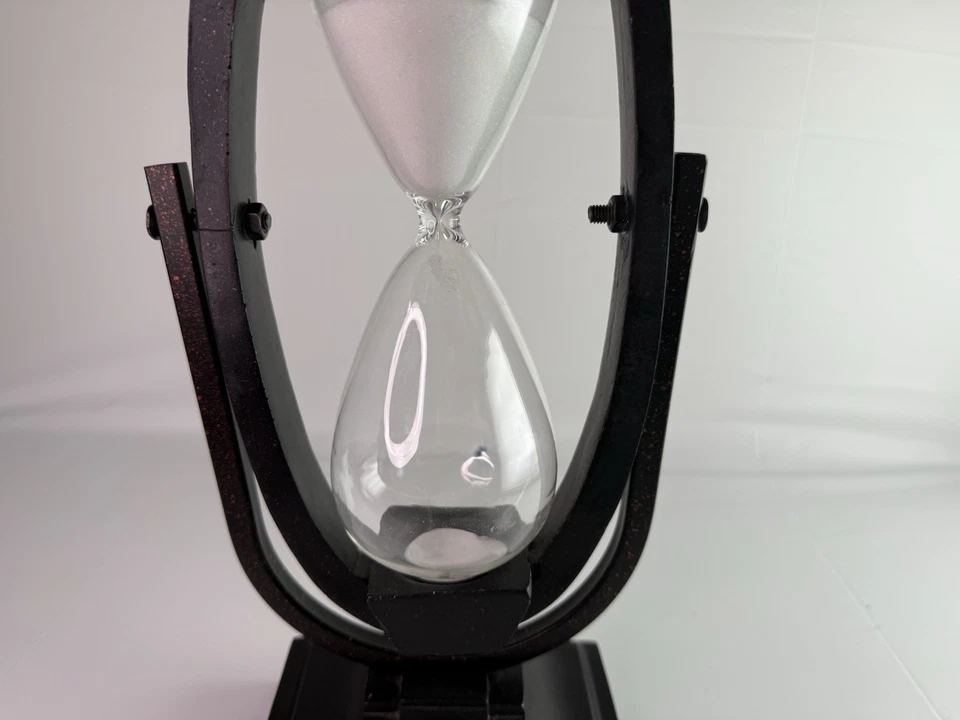 Temporizador de areia ampulheta armação de metal industrial grande 15 pol. decoração decorativa para casa - Imagem 3 de 4