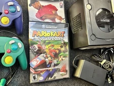 Mario Kart: Double Dash Complete Nintendo GameCube System Tiger Woods FREE SHIP!