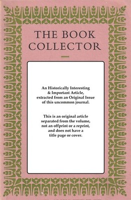 RECORDS OF A BIBLIOPHILE. THE CATALOGUES OF CONSUL JOSEPH SMITH AND SOME ASPECTS