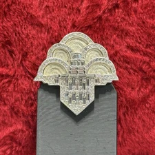 Art Deco 89 Mauboussin Water Fountain Brooch Vintage 1980s Pin Rare