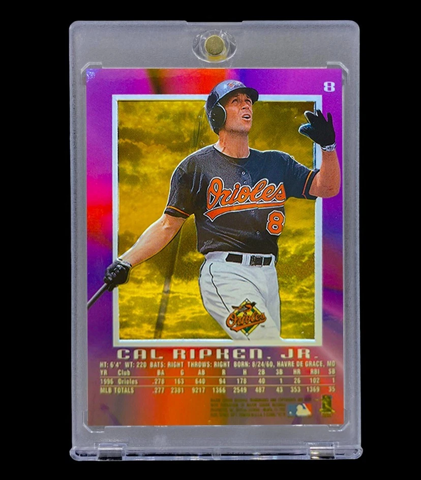 CAL RIPKEN JR. PURPLE RAINBOW FOIL REFRACTOR HOLO SP Insert Non Auto - ORIOLES - Image 4 of 4