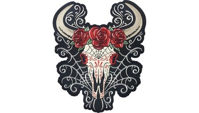 Lethal Threat D.O.D Western Skull Large Embroidered Patches #LT30228