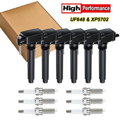 6X Ignition Coil & 6X Iridium Plugs For 2011-2020 Dodge Charger 3.6L V6 UF648 ss