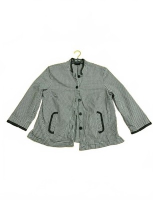 Vintage RQT Petite Black & White Check Lightweight Jacket Size 14P