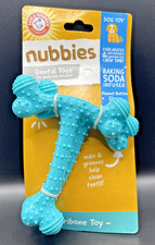 Arm  Hammer Nubbies T-Bone Dental Dog Chew Toy - Peanut Butter - Durable Nylon