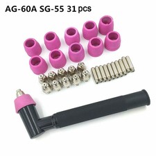 31PCS Plasma Cutter Consumables Kit SG-55 AG-60 Cutting Torch Tip Nozzle