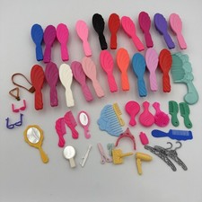 Huge Lot Of Barbie Hair Brushes And Combs. Varying Colors, Styles and Sizes