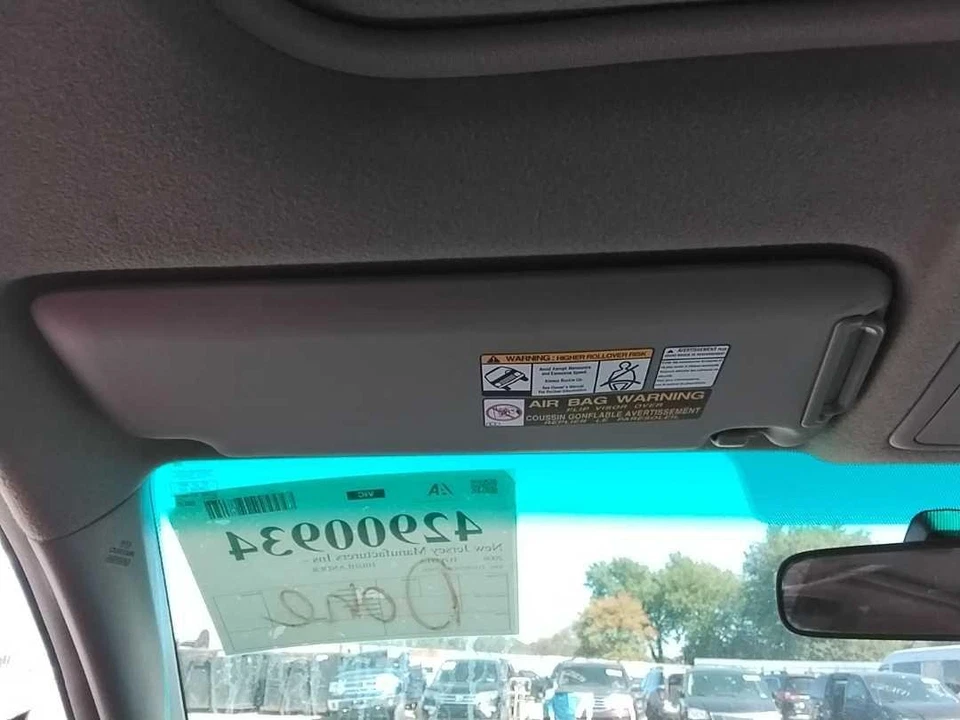 Used Left Sun Visor fits: 2006 Toyota Highlander w/o illumination Left Grade A — 第 2/4 张图片