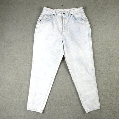 VTG Chic Womens Jeans 16 Petite Blue Mom Tapered High Rise Light Denim USA 29x27