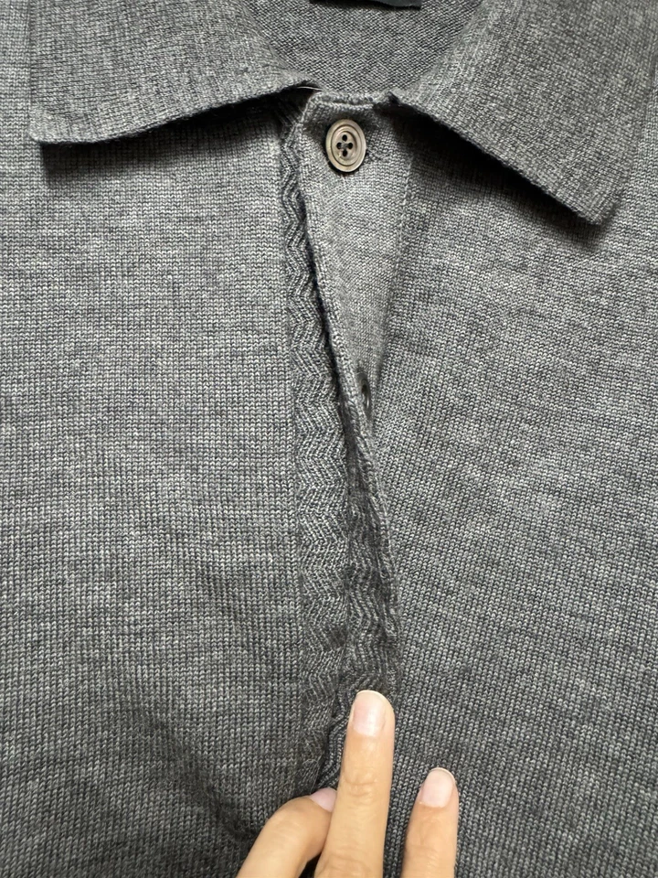 Suéter Polo Tom Ford Cachemir, Seda, Lana, Gris Talla 54 Foto 3 de 4