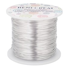 BENECREAT 22 Gauge Silver Aluminum Wire 850FT Decor Jewelry Craft Wire Beadin...