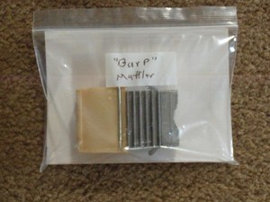 Small Model airplane silencer ~ "Burp" muffler, No engine clamp