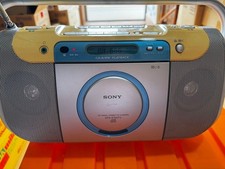 Used SONY CD radio cassette player CFD-E100TV. Accessories: None.