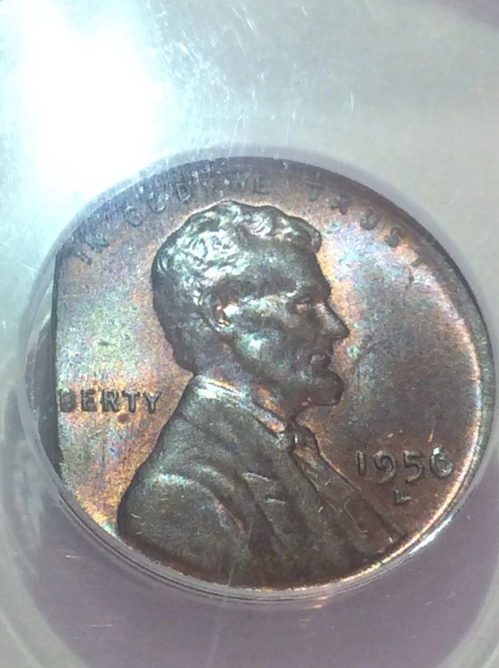 Major Straight Clip Error ANACS 1956D Wheat Penny-Weighs Only 2.8 gram & NO “Li” - Image 3 of 4