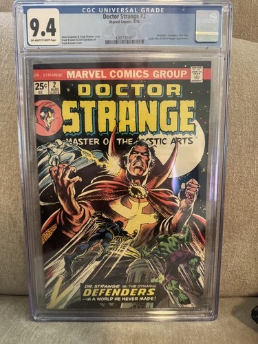 Doctor Strange #2 CGC GRADED 9.4 NM Defenders & Avengers App 1974