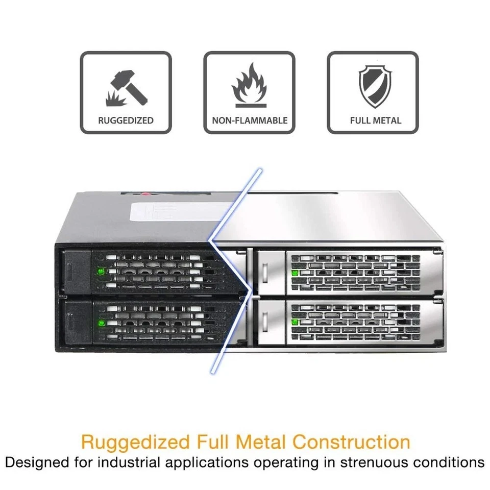 ICY DOCK Rugged 4 x 2.5 SAS/SATA HDD/SSD Mobile Rack Enclosure for 5.25" Bay ... - Image 4 of 4