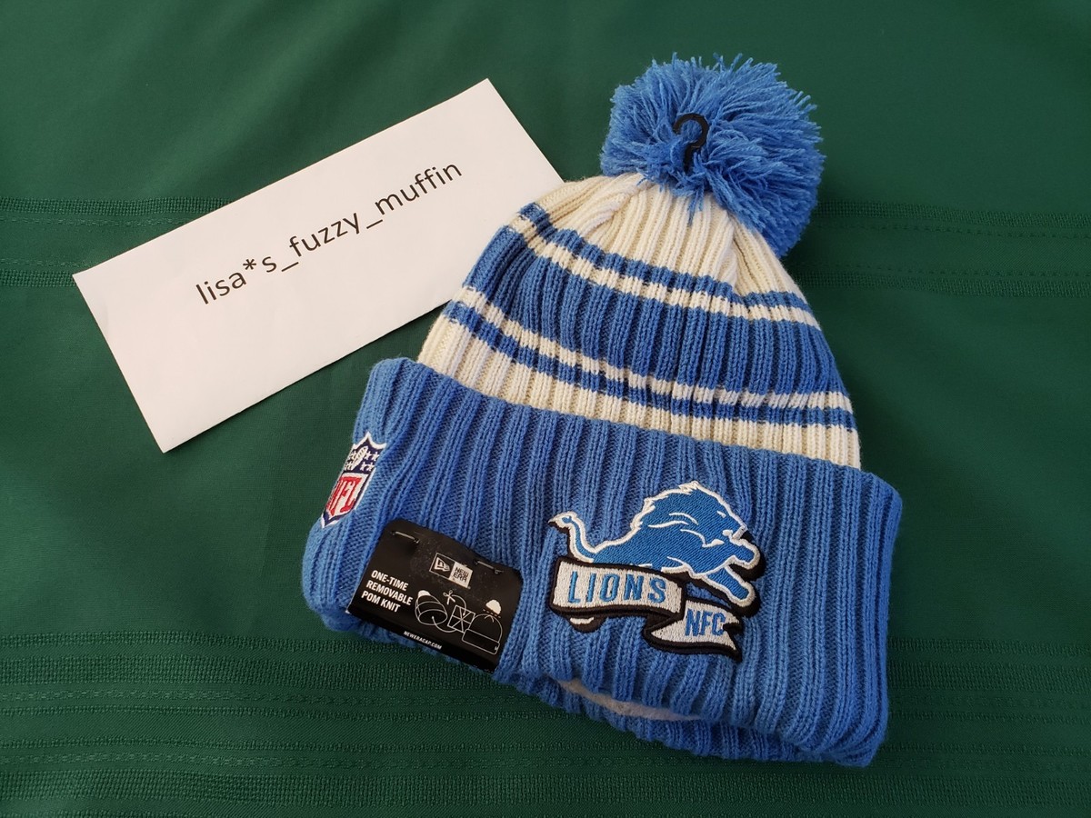Detroit Lions New Era knit pom hat beanie NEW NFL On Field 100% AUTH. Throwback Detroit Lions New Era knit pom hat beanie 2015-16 NFL On  main image 2