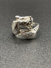 Sterling Silver 925 Dragon Ring. Size K1/2