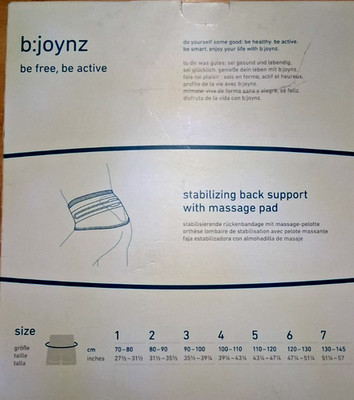 Rückenbandage b:joynz back support waisted titan 3
