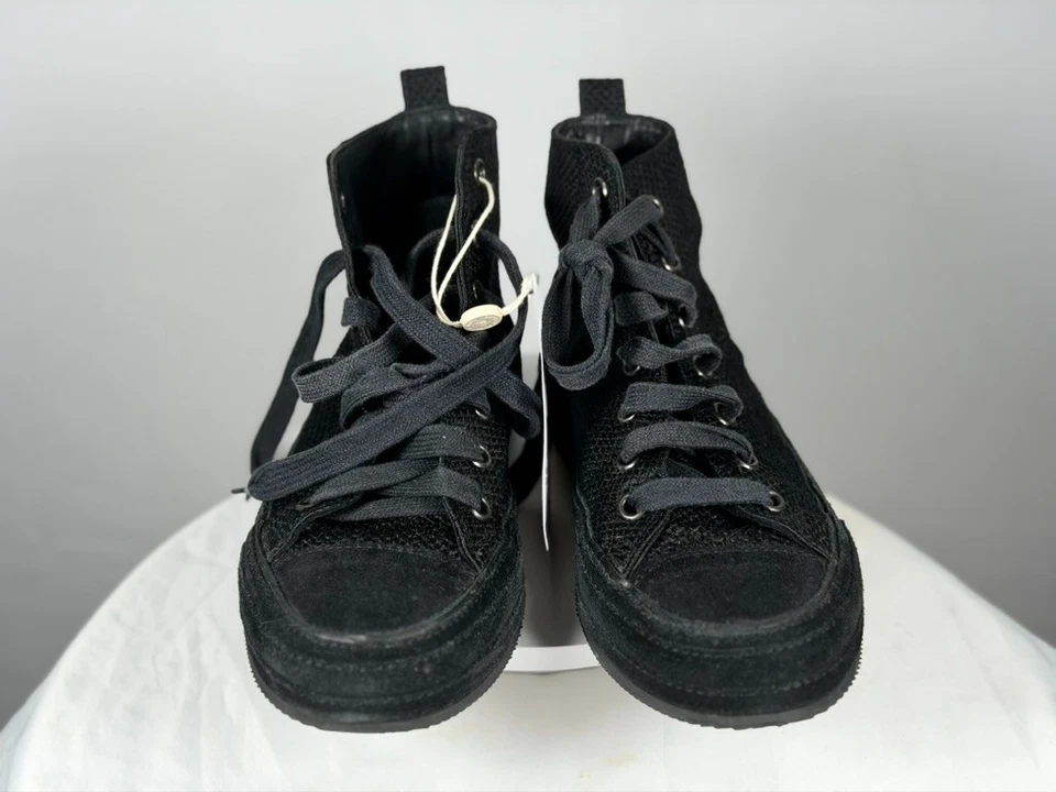 Кроссовки Ann Demeulemeester с высоким верхом черные текстурированная кожа на шнуровке - Изображение 4 из 4