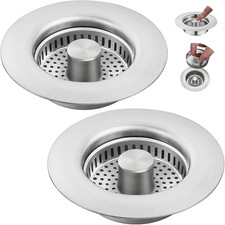 3 in 1 Kitchen Sink Drain Strainer,Stainless Steel Sink Stopper,Pop Up Sink Plug